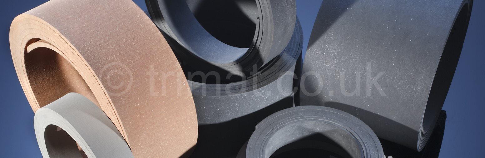 Roll formed flexible friction materials, extruded, sheeter lining